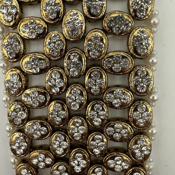 NWOT gold-toned bracelet with faux diamonds - Picture 2 of 4